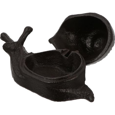 Boîte de Rangement pour Clés Fonction de Cache-clés Noir Forme Escargot, Décoration de Jardin Élégante pour Extérieur