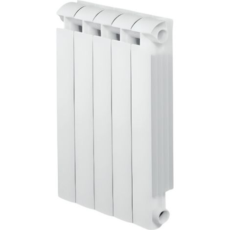 Global – Radiateur eau chaude aluminium 810W – 5 éléments – Dimensions 882x400x80mm – Température max 110°C – Pression max 6 bars
