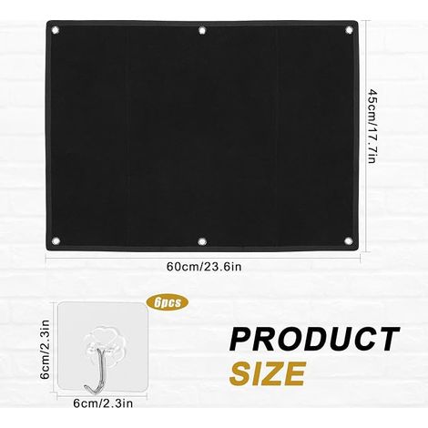 Tactical Patch Holder Panel, 60 x 45 cm Foldable Tactical Board with Hook and Loop Tactical Patch Panel for Hanging Patchs-Black (1/4)