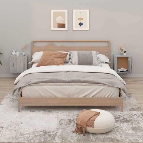 vidaXL Wall-mounted Bedside Cabinets 2 pcs Grey Sonoma 50x30x47 cm (1/5)