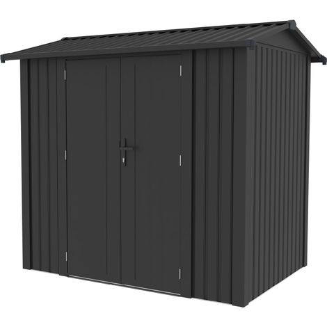 Gardiun Spree Metallgartenhaus 4,1 m2 Outdoor 232x176x212 cm Stahl mit Seitenfenster und Doppeltür 106x178 cm