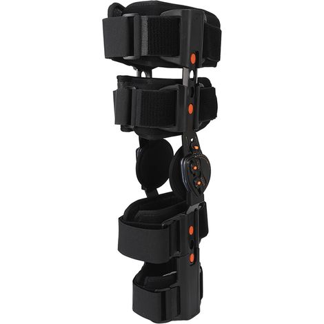 Orthèse stabilisatrice de genou réglable à fixation articulée avec doublure en mousse et protection (1/5)
