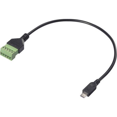 Renkforce USB 2.0 Câble adaptateur [1x USB 2.0 mâle Micro-B - 1x Raccordement par serrage] RF-644395 (1/3)