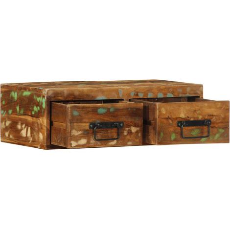 Meuble TV mural Meuble de rangement - 60x30x19 cm bois massif de récupération fr2647 - Maison La Vie