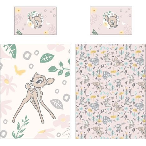 Parure de lit réversible 100X140 cm Bambi (1/3)