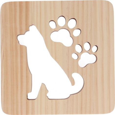 Veilleuse mignonne en forme de chiot avec un design ajouré pour la chambre de bébé, lumière douce, éclairage à 360 degrés, alimentée par USB, convient aux chambres et aux bureaux.
