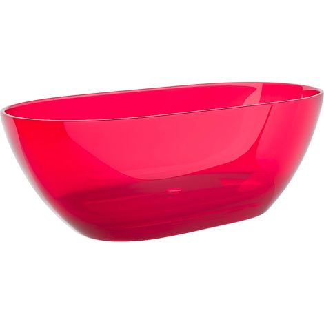 Baignoire îlot translucide - 160 x 72 x 56 cm - Résine - Rouge - 292 L - SPAVO (1/4)