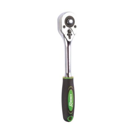 Ribitech – Clé à cliquet 1/2'' 24 dents – Chrome vanadium – Longueur 255 mm – Manche bi-matière antidérapant (1/5)