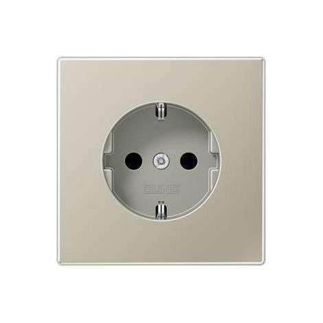 Jung Steckdose 1-fach Edelstahl mit UP IP20 LS ES 1520 (1/5)