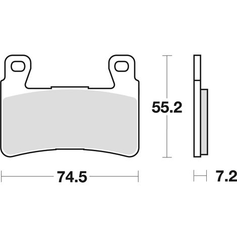 Plaquettes de frein TRW ZF KH265 KH296 Sinter Street Honda CB 1300 F 03-04, Hyosung GT 650 09-17, avant
