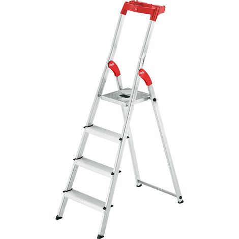 Hailo Alu-Sicherheits-Stehleiter 4-stufig L61 HB
