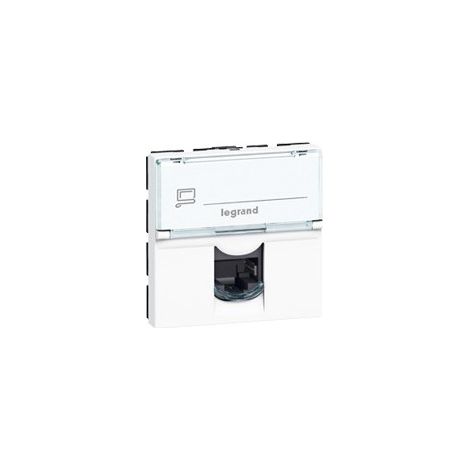 Legrand 078633 Legrand Mosaic RJ45 socket - Cat.6 STP - 9 pins - shielded Zamak - 2 modules - white