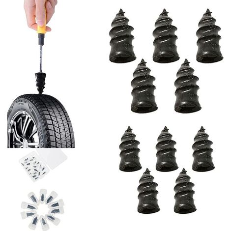 Rubber Nails, Rubber Tire Nails, Car Tire Nails, Vacuum Tire Repair Nails, Tire Puncture Nails, Rubber Tire Repair Nails, Pack of 10 (1/5)