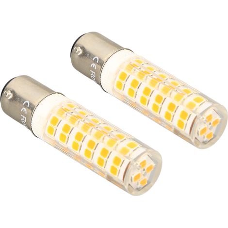 2 dimmbare 6-W-LED-Lampen BA15D mit doppeltem Gleichstromkontakt und Bajonettfassung, 540 lm, 76 warmweiße 60-W-LED-Halogenlampen, entspricht 100–130 V (1/5)