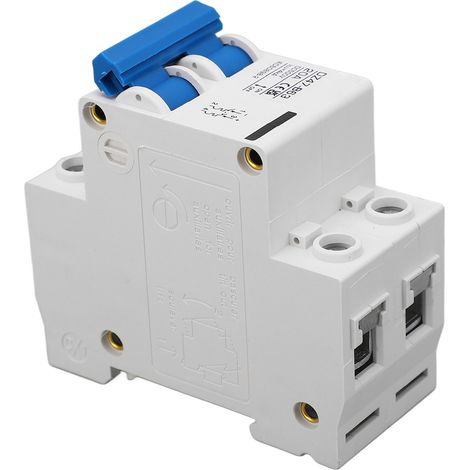 Disjoncteur DZ47-B63 20 A CC, disjoncteur miniature 500 V CC bipolaire, disjoncteur de type B, disjoncteur miniature CC pour systèmes photovoltaïques, disjoncteur pour montage sur rail DIN, basse tens (1/5)