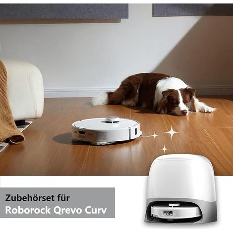 Zubehör für Roborock Qrevo Curv/Qrevo Curv S5X/Qrevo Edge/Qrevo Edge S5A, JKOISL: 1 Hauptwalzenbürste, 6 Staubbeutel, 4 Seitenbürsten, 2 Filter, 4 Mopppads für die Vorderachse (1/5)