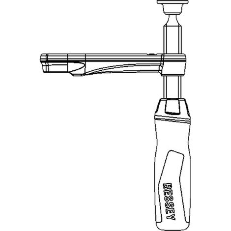 Bessey Étrier coulissant complet avec poignée bi-composant pour serre-joint tout acier GZ20 (portée 100 mm) - 3101955