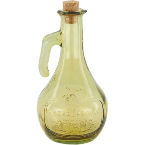 Bouteille d'huile d'olive en verre avec bouchon en liège 20 cm (1/3)