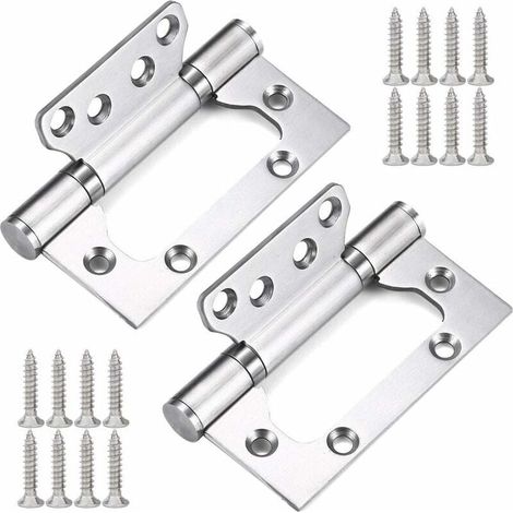 Charnières de porte en deux parties, charnières en acier inoxydable 304, charnières pour portes pliantes, charnières à billes de 10 cm, charnières pour meubles (1/4)