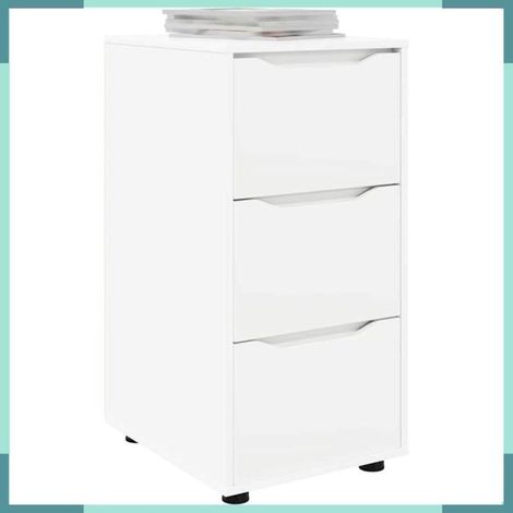 888867 Armoire de rangement Blanc 40 x 48 x 81 cm Bois d'ingénierie (1/5)