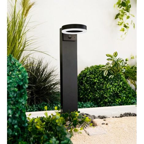 Borne Led solaire DAYTONA - Détecteur de mouvements - 3 modes d'éclairages 100 à 1000 lumens