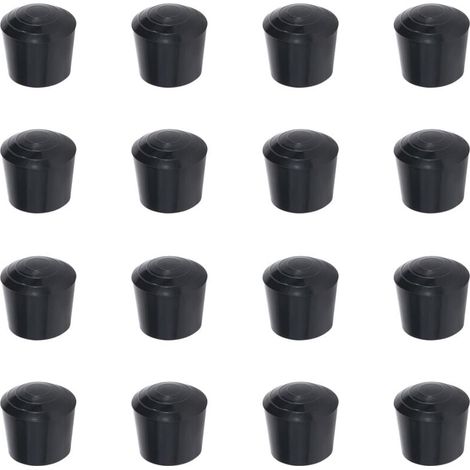 Stuhlbeinkappen, Gummiabdeckungen, Innendurchmesser 22 mm, Schwarz, 16 Stück (1/4)