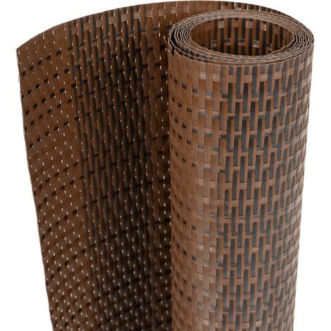 Maison Exclusive - Paravento da Balcone Marrone e Nero 500x80 cm in Polyrattan