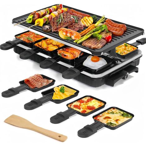 Gril Raclette LeuKoles 2 en 1 8 personnes
