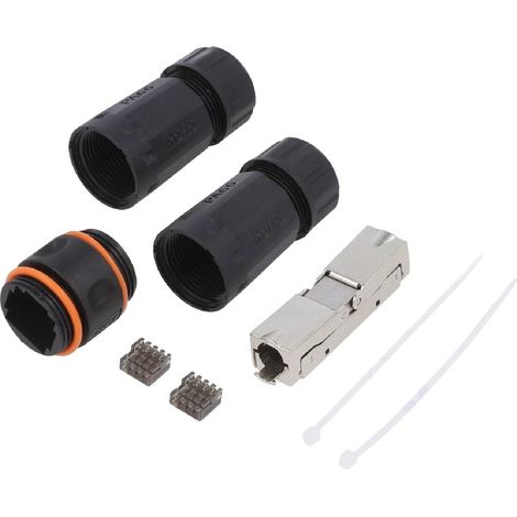 Lien Cat 6.6a.7 PoE.PoE+.PoE++ 22AWG-26AWG IP68 - Noir