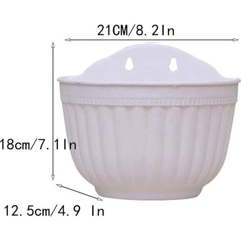 1 Wandpflanzgefäß für die Dekoration von Garten und Balkon, gelb, 21 cm (1/5)