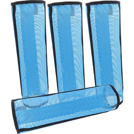 Lot de 4 Bottes pour Chevaux en Maille Respirante Bleu, Protection Anti-mouches Confort Amélioré, Adaptées pour Fermes Équestres et Compétitions (1/5)