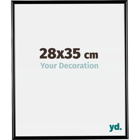 yd. - Cadre photo 28x35 - Noir Brillant - Plastique - Bordeaux
