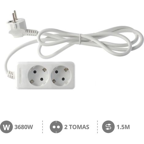 Base multipla 3T (3x1.0mm) 1,5M Bianca