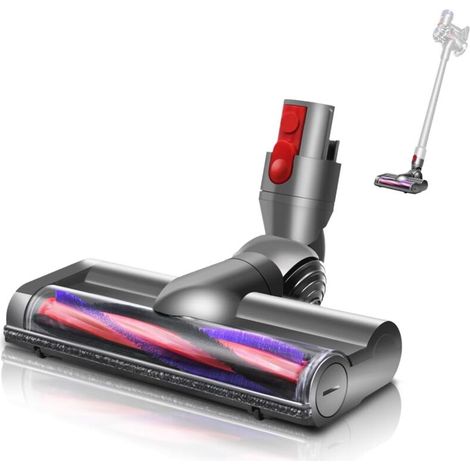 Testina per aspirapolvere compatibile con Dyson V7, V8, V10, V11, V15, SV10, SV11, accessorio, testina motore, spazzola a turbina, spazzola motorizzata, bocchetta per tappeti e pavimenti duri