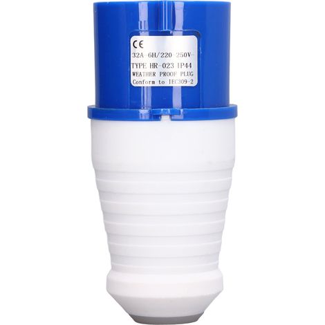 Prise industrielle 3 broches, connecteur étanche IP44, 32 A, CEE 220-250 V, bleue