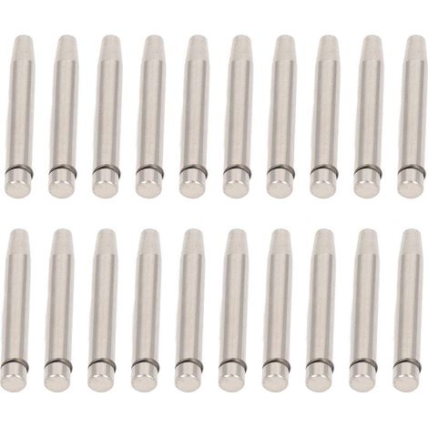 20 Pezzi Punte di Pin di Ricambio in Lega di Acciaio Teste di Punzonatura Accessori, Foro Diametro 6mm (1/5)