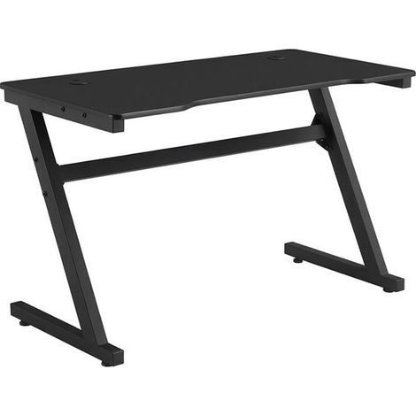 Scrivania Gaming Thunder Porta PC Postazione Ergonomica Nera 100x60x75cm (1/5)