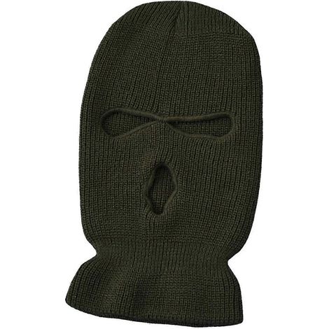 Herbst-Winter-Radfahrer-Gesichtsmaske, gestrickt, hochelastisch, Unisex, einfarbig, für introvertierte Menschen-Green (1/5)