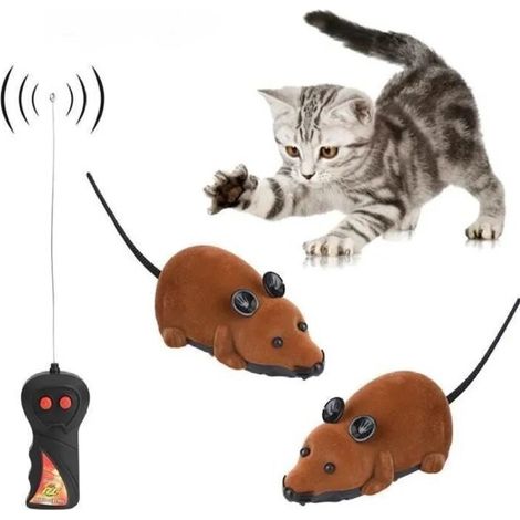 Jouet électronique Souris télécommandée - Marron - 2 modes - Contrôle jusqu'à 7,5 m (1/5)