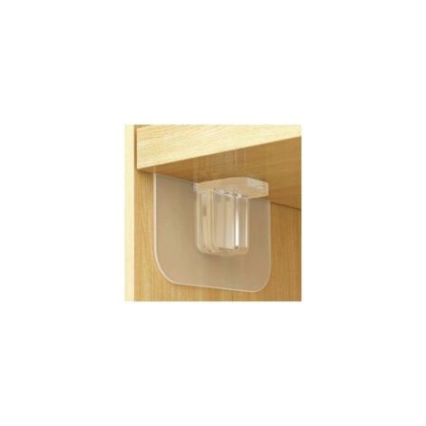 [16 piezas] Soportes autoadhesivos para patas de muebles. Refuerzos adhesivos para estantes. Estanterías sin taladrar. Soporte de suelo. Soporte para estantes. Soporte para estantes de vidrio transpar