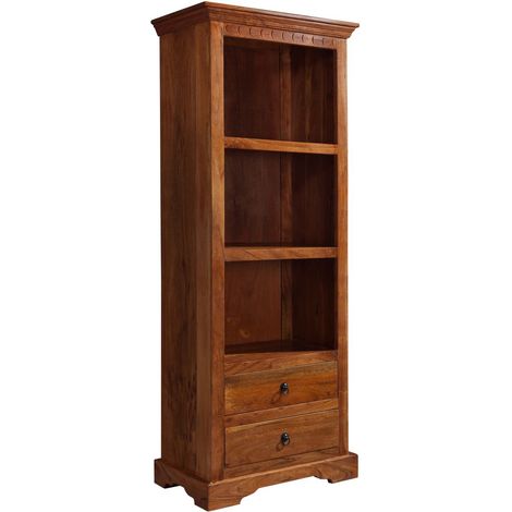 Regal Akazie 68x44x178 honig lackiert OXFORD 01009