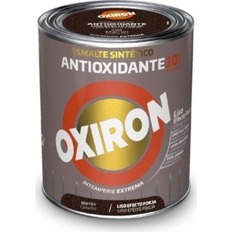 Esmalte antioxidante oxiron liso efecto forja 750 ml marron