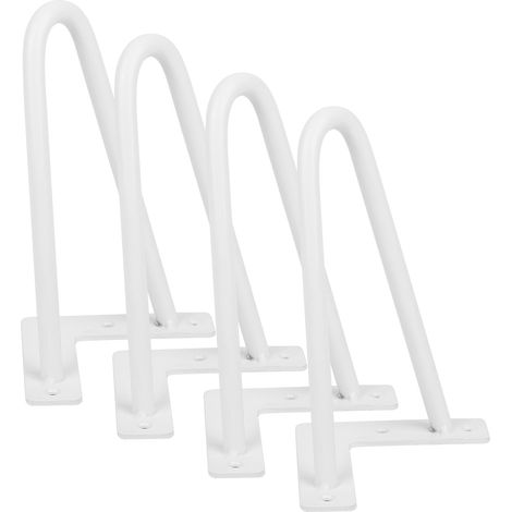 Skecten Hairpin Table, Soporte para Patas de Mesa, Juego de 4 Blanco 20cm (1/5)