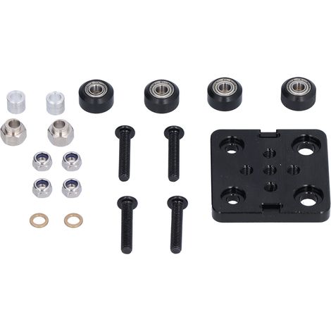 Ortviai Plate de chariot en alliage d’aluminium pour imprimante 3D – Kit avec 4 roues V-Slot mini, profilé 20 mm
