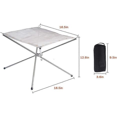 Tragbare Feuerstelle, zusammenklappbarer Stahlgitterkamin, faltbare Feuerstelle für Camping, Garten, Strand und Holzfeuer – inklusive Tragetasche (1/5)