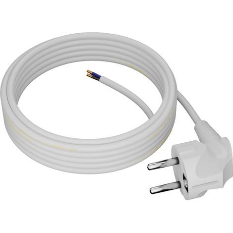 Cavo di alimentazione con spina angolata 10M 3x1MM2 UNI-schuko bianco (1/5)