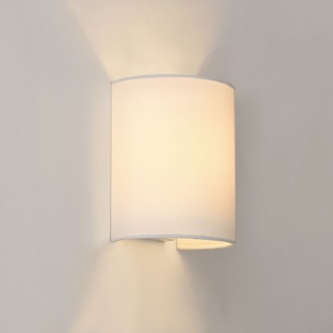 Aplique semicircular aplique interior e27 pantalla lino 20 cm blanco 030002529