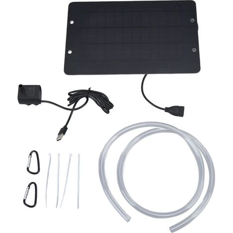 Fontaine solaire 6V 10W, fontaine de bain d'oiseaux, Interface USB avec pompe à eau, fontaine d'eau solaire pour Patio, jardin, bain d'oiseaux (1/5)