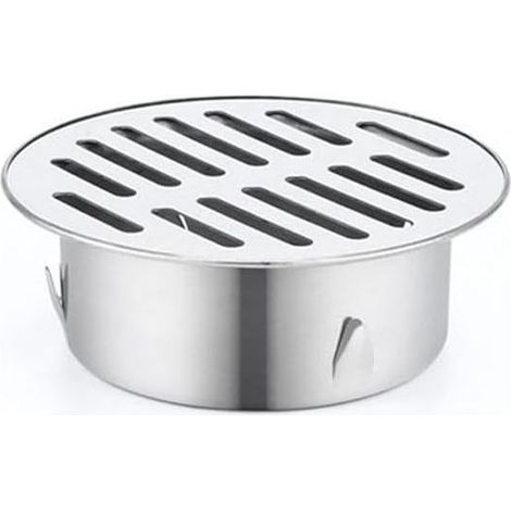 Siphon De Sol Rond en Acier Inoxydable, Grille De Goutte, Filtre Anti-Encrassement, Outils De Maison pour Balcon, Cour,Siphon De Sol pour Toit, Terrasse, Jardin ExtéRieur (ø110 mm) (1/5)
