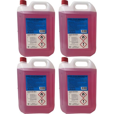 ALCOOL ETILICO DENATURATO ROSSO 90° 4 X 5LT